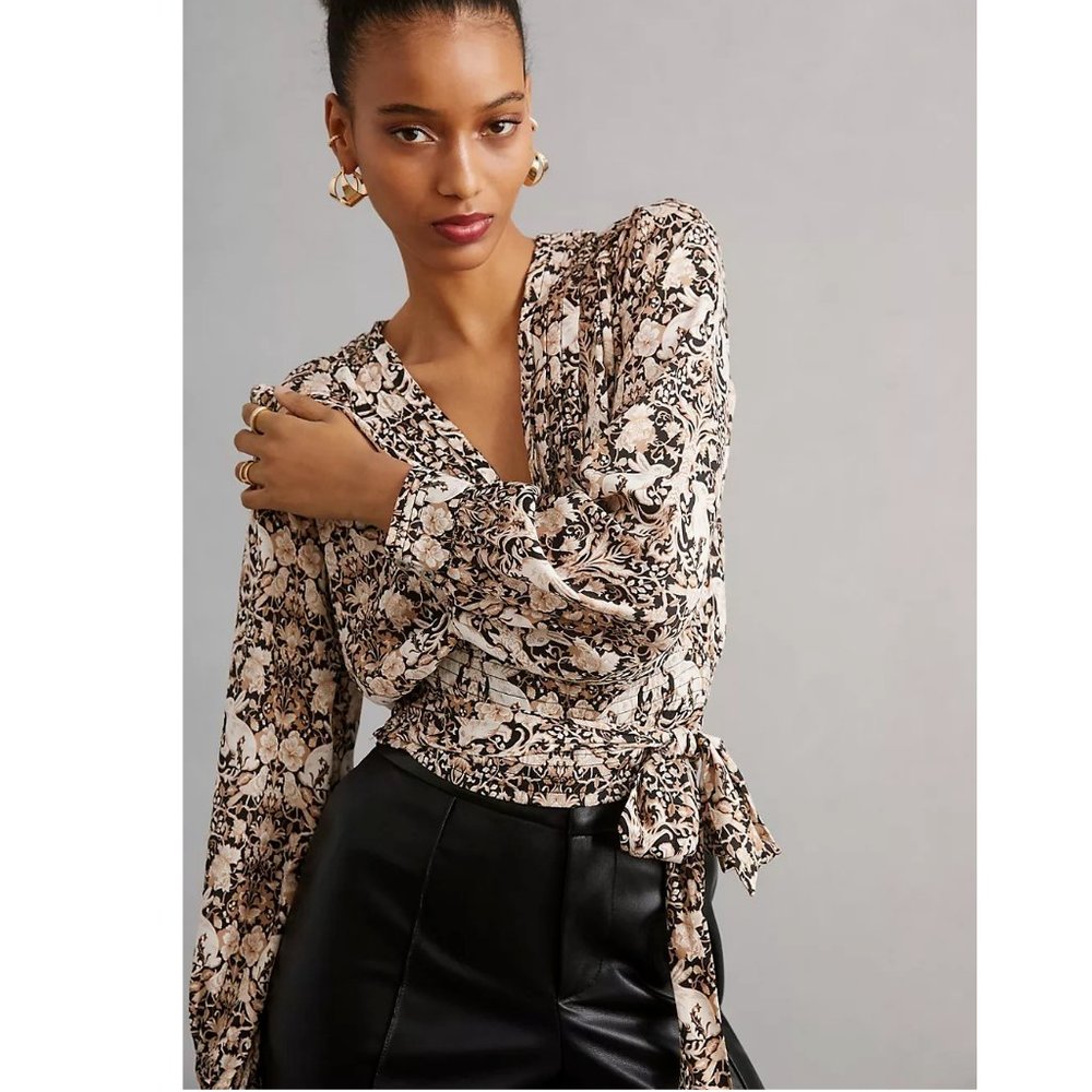 NWT Anthropologie Tie-Front Blouse